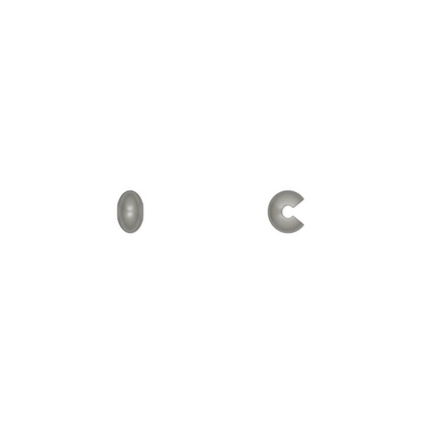 Crimp cover, antique silver-plated brass, 3mm round. Sold per pkg of 500. image number 0
