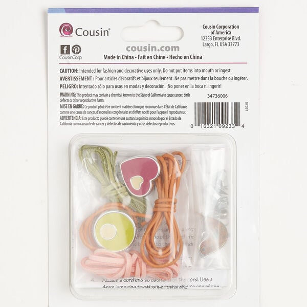 Necklace and bracelet assortment kit 1pkg24, silver- and antique silver-finished steel / faux suede / acrylic / enamel, mixed colors, peace & love. image number 1