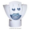 Display, foldable, necklace and earring, acrylic, flocked white, 10-1/4 x 9-1/4 x 3-3/4 inches assembled. Sold individually. image number 2