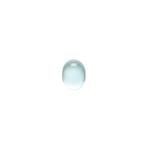 Cabochon, sky blue topaz (irradiated), 9x7mm oval, A- grade, Mohs hardness 8. Sold individually. image number 0