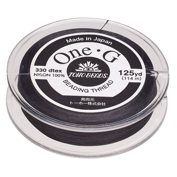 Thread, One-G™, nylon, pkg/125 yards, black, size 0. image number 0