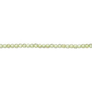 Peridot 1pkg1, faceted round bead natural 15.5-16 inch 2mm