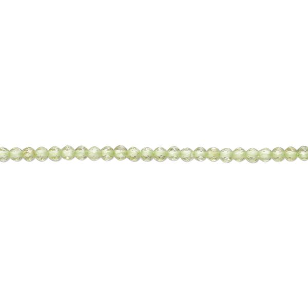 Peridot 1pkg1, faceted round bead natural 15.5-16 inch 2mm image number 0