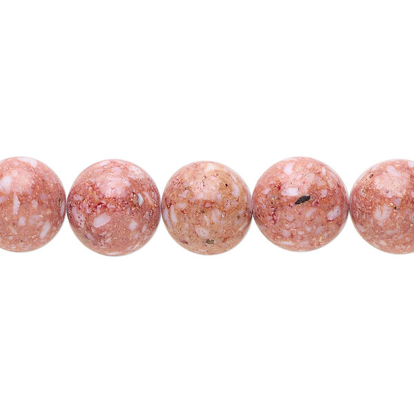 Multi-gemstone / mother-of-pearl shell / resin 1pkg1, round bead 15 inch 9-11mm image number 0