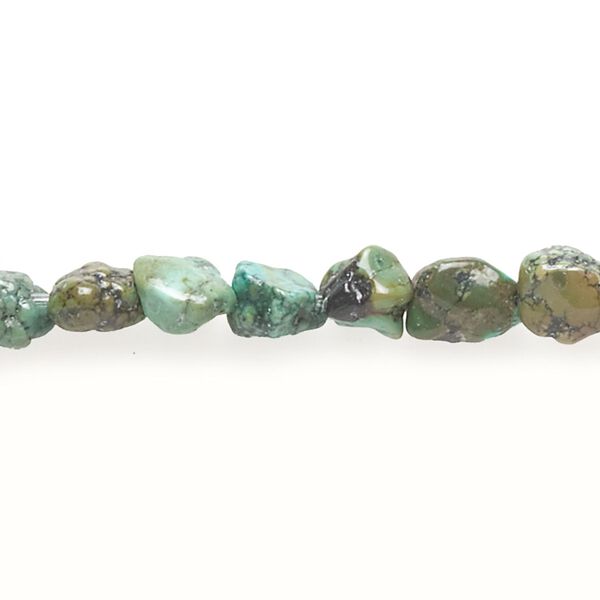 Turquoise 1pkg1, nugget bead 15 inch mini image number 0