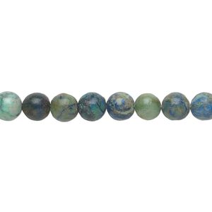 Chrysocolla 1pkg1, round bead 15.5-16 inch 6mm