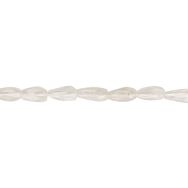 Bead, rainbow moonstone (natural), 5x3mm-9x4mm hand-cut faceted teardrop, C grade, Mohs hardness 6 to 6-1/2. Sold per 15-inch strand, approximately 60 beads. image number 0