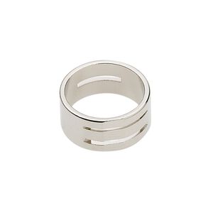 Jump ring tool, silver-finished brass, 9mm wide, size 6. Sold individually.