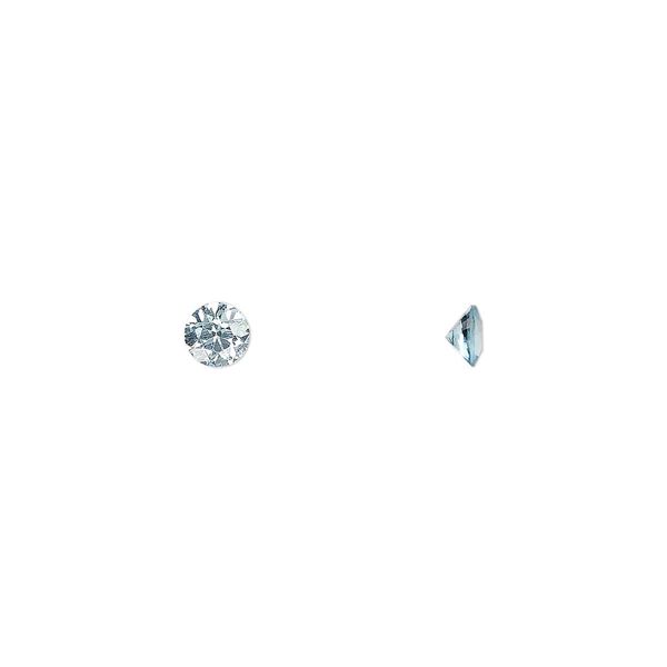 Gem, cubic zirconia, aqua blue, 4mm faceted round, Mohs hardness 8-1/2. Sold per pkg of 5. image number 0
