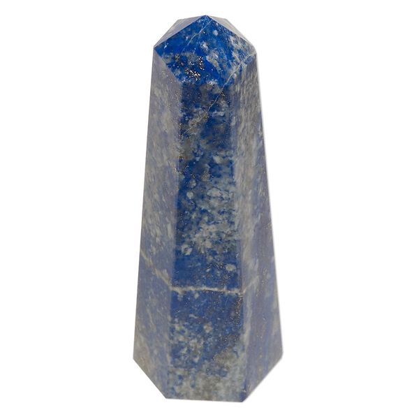 Lapis lazuli 1pkg1, hand-cut 6-sided point tower gift natural 2.5x0.75 to 3x1 inch image number 0