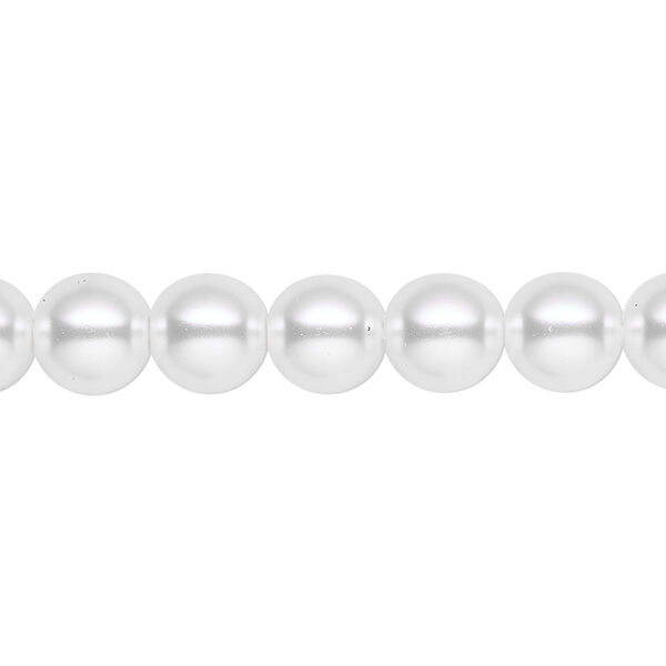 Pearl 2pk white, Celestial Crystal® 8mm round 15.5-16 inch image number 0