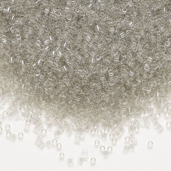 Seed bead, Delica®, glass, pkg/50g, #15 round, transparent taupe (DBS-1111). image number 0