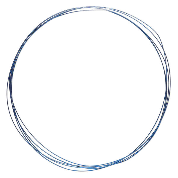 Wire, anodized niobium, dark blue, half-hard, round, 24 gauge. Sold pkg of 5 feet. image number 0
