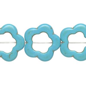 Magnesite 1pkg1, open flower bead 13 inch 18-20mm