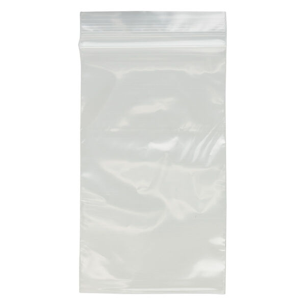Bag, Tite-Lip™, plastic, clear, 3x5-inch top zip. Sold per pkg of 100. image number 1