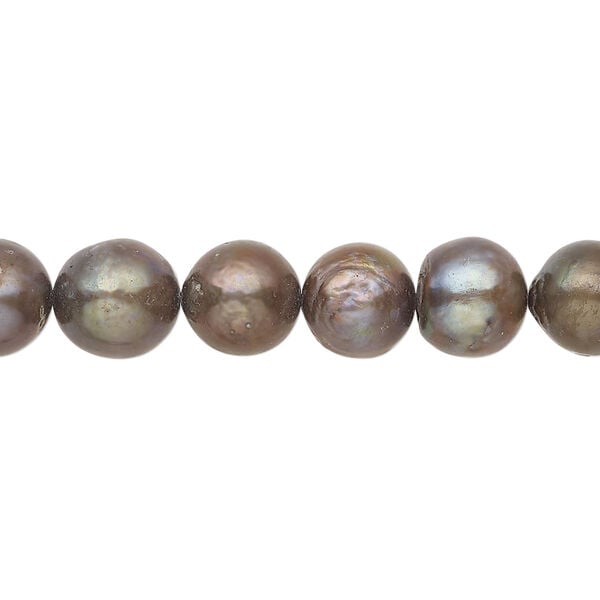 Freshwater pearl 1pkg1, semi-round, 15 inch dusty copper rose 8-9mm cultured image number 0