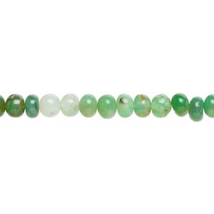 Chrysoprase 1pkg1, hand-cut rondelle bead natural 14 inch 4x2mm-6x5mm