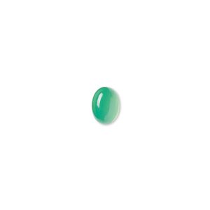 Green chalcedony 1pkg2, calibrated oval cab 8x6mm