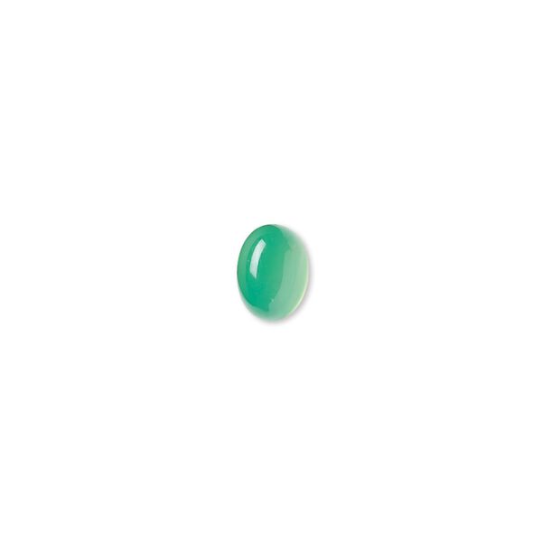 Green chalcedony 1pkg2, calibrated oval cab 8x6mm image number 0