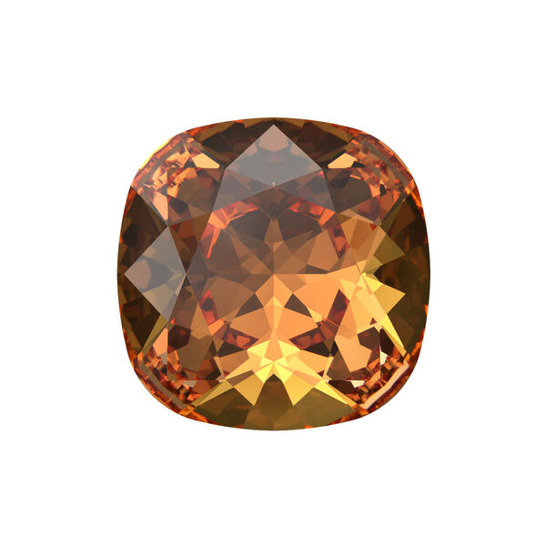 Fancy stone 1pkg72 dark orange TCF™ foil back, Swarovski®, 12mm square cushion 4470 image number 0