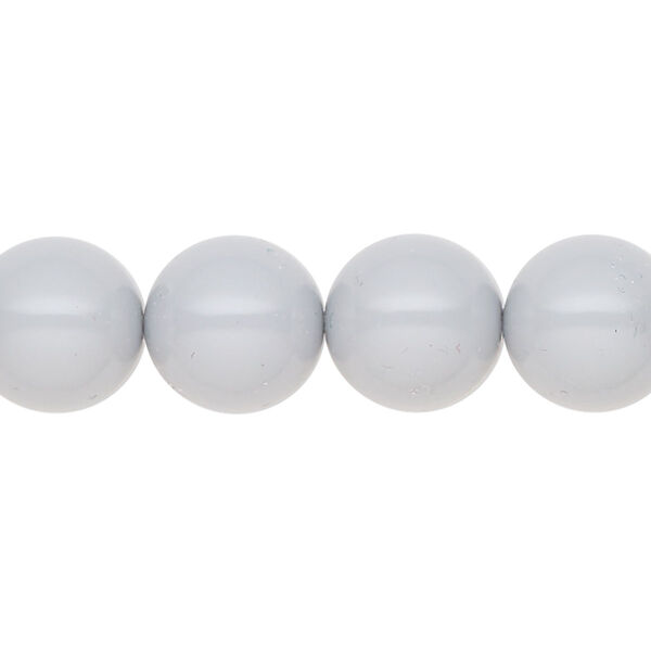 Pearl 30pk ceramic grey, Preciosa Czech crystal 12mm round image number 0