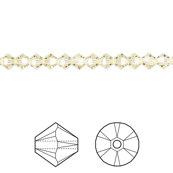 Bead 144pk jonquil, Crystal Passions® 4mm bicone 5328 image number 0