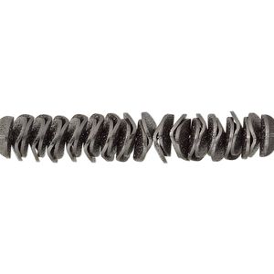 Bead, gunmetal-plated brass, 6x2mm-8x2mm textured wavy rondelle. Sold per pkg of 30.