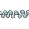 Freshwater pearl 1pkg1, herringbone-drilled rice, 14 inch blue-grey 7x6mm-8x7mm cultured image number 0
