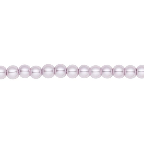 Bead, crystal pearl, lilac, 4mm round. Sold per pkg of (2) 15-1/2" to 16" strands, approximately 200 beads. image number 0