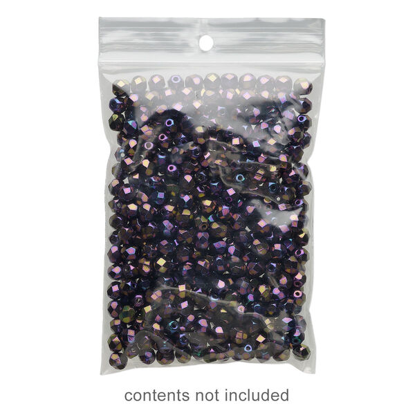 Bag, Tite-Lip™, plastic, clear, 3x4-inch top zip with hole. Sold per pkg of 1,000. image number 0