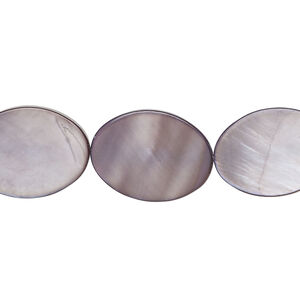 Mother-of-pearl shell 1pkg1, flat oval bead 15 inch purple steel 17x13mm-18x14mm