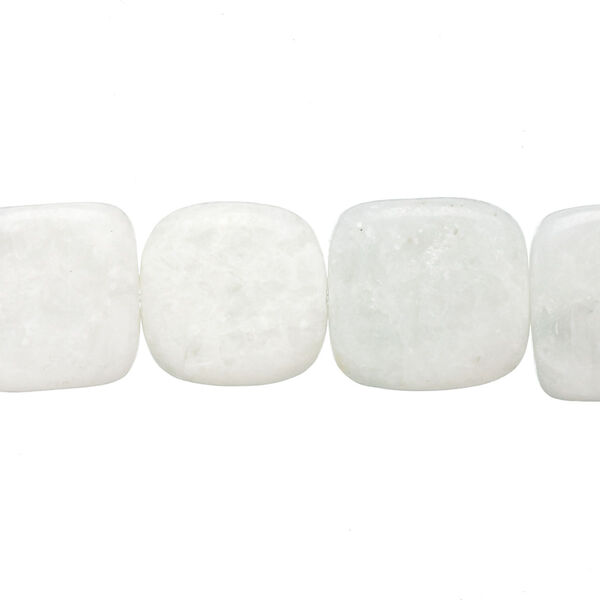 Bead, amazonite (natural), 14x14mm-15x15mm rounded flat square, D grade, Mohs hardness 6 to 6-1/2. Sold per 15-inch strand. image number 0