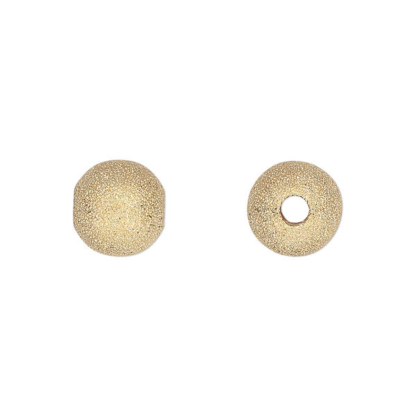 Bead, gold-plated brass, 10mm stardust round. Sold per pkg of 10. image number 0