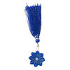 Lapis lazuli / rainbow moonstone 1pkg1, top-drilled hand-cut 1sided carved flower bead natural, 22mm image number 2