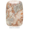 Redline marble 1pkg1, top-drilled domed rectangle flatback focal, 45x30mm-46x31mm image number 2
