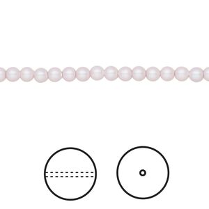 Pearl 1000pk iridescent dreamy rose, Swarovski® 3mm round 5810