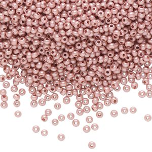 Seed bead, Preciosa Ornela Czech glass, pkg/50g, #11 rocaille, opaque rose, (07603).