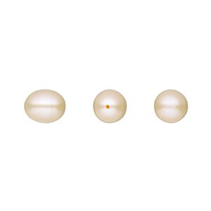 Pearl, White Lotus™, cultured freshwater, peach, 8x6mm-9x7mm half-drilled teardrop, B grade, Mohs hardness 2-1/2 to 4. Sold per pair.