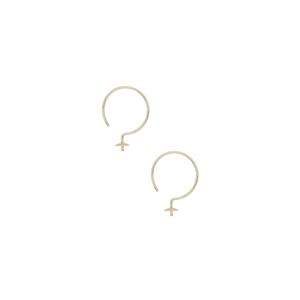 Ear wire French hook 1pkg2 14Kt gold-filled, 18mm / 4mm cup / 1.5mm peg / 4-5mm half-drilled cup setting 22 gauge 1 pair