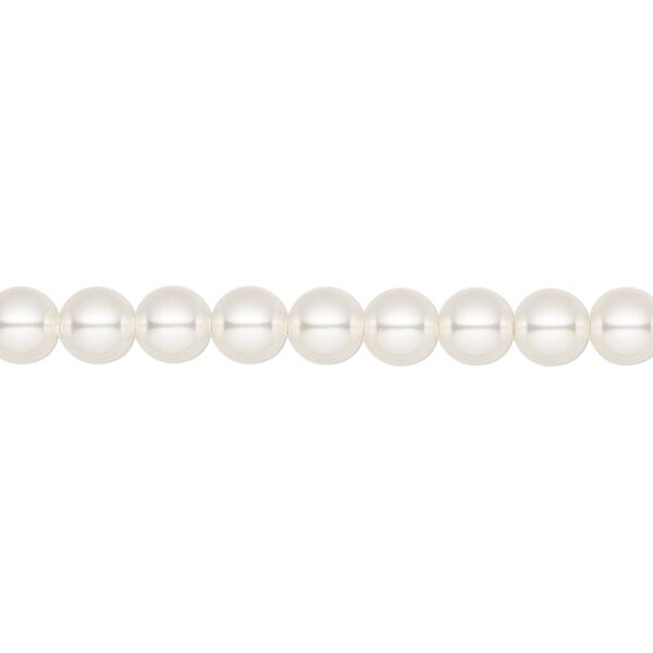 Pearl 500pk white, Crystal Passions® 5mm round 5810 image number 0