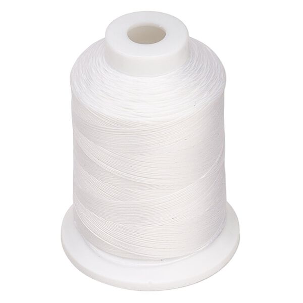 Thread, K.O., nylon, pkg/328-yard spool, white, size 0.15, 4-pound test. image number 0