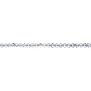 Tanzanite 1pkg1, hand-cut faceted round bead 15.5 inch graduated 1-2mm