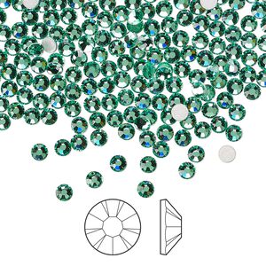 Flat back 144pk Caribbean Sea foil back, Preciosa MAXIMA Czech crystal hotfix rhinestone 2.7-2.9mm chaton rose round SS10