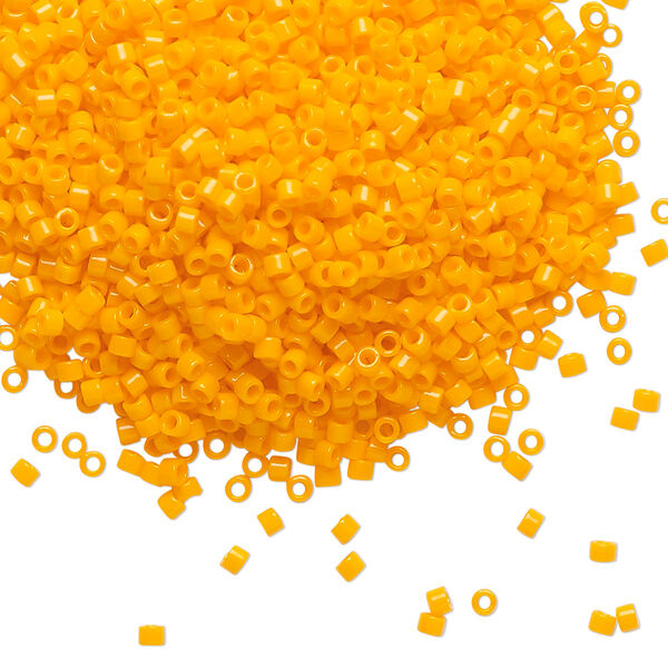 Seed bead, Delica®, glass, pkg/50g, #11 round, opaque mandarin orange (DB-1133). image number 0