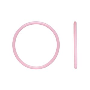 Component, Oh! Ring™, silicone, baby pink, 25mm round with 22mm hole. Sold per pkg of 50.