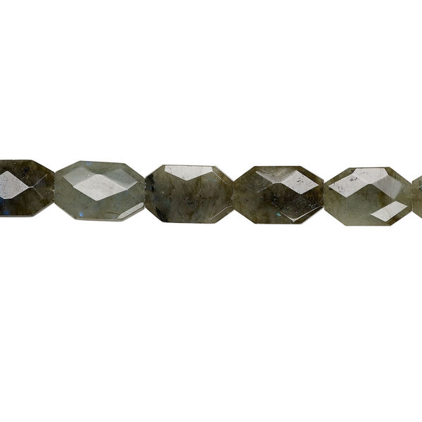 Labradorite 1pkg1, faceted flat nugget bead natural 15.5-16 inch large image number 0