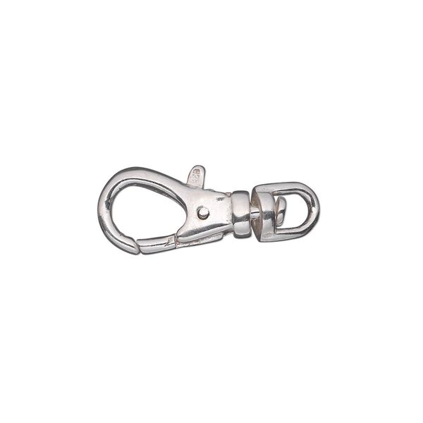 Clasp, lobster claw, sterling silver, 19x9mm with swivel. Sold individually. image number 0