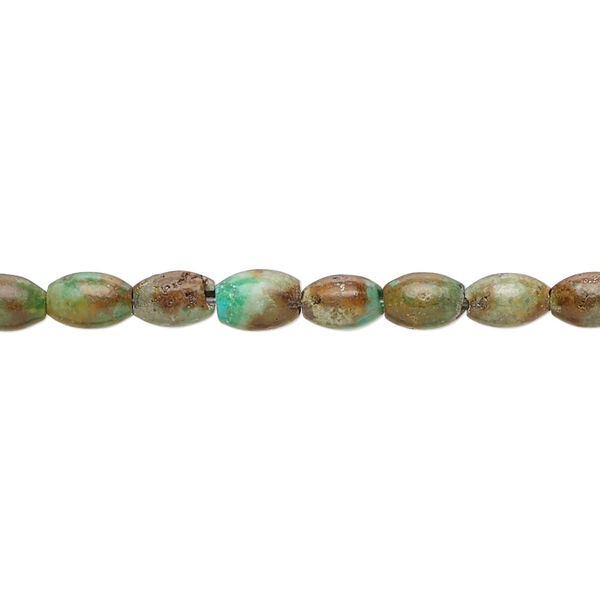 Turquoise 1pkg1, oval bead C- grade, 15.5-16 inch 5x4mm-6x5mm image number 0