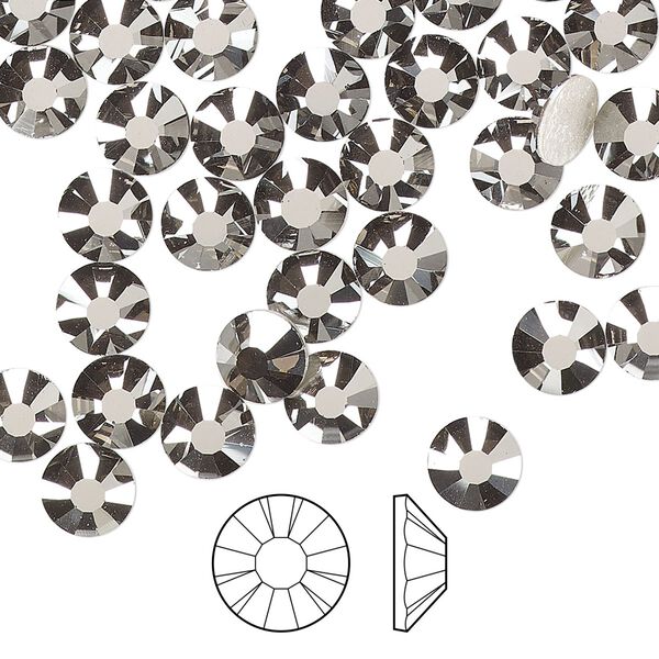 Flat back 288pk crystal Biarritz foil back, Preciosa MAXIMA Czech crystal hotfix rhinestone 6.3-6.5mm chaton rose round SS30 image number 0