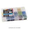 Organizer box, The Beadery®, 1pkg1, plastic, clear, 10-3/4 x 6-1/2 x 1-3/4 inches with 18 fixed compartments (2182). image number 0